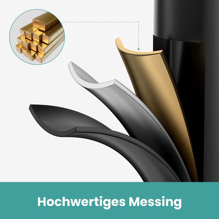 Produktbild Emke Wasserhahn Bad Messing Keramikkartusche Luftsprudler Waschtischarmatur Mischbatterie einfache Instal