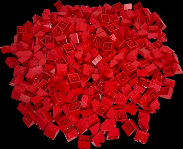 Produktbild LEGO 2x2 Dachsteine Rot - Slope Roof Red 3039 NEU! Menge 250x (3039, LEGO Classic)