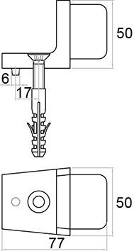 Actual product image Kws Floor door buffer 2031 (1 Piece, 8 x 5 x 5 cm)