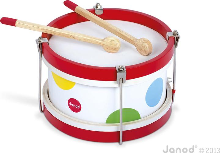 Janod Confetti drum (Dutch, English, French, German, Italian, Spanish)