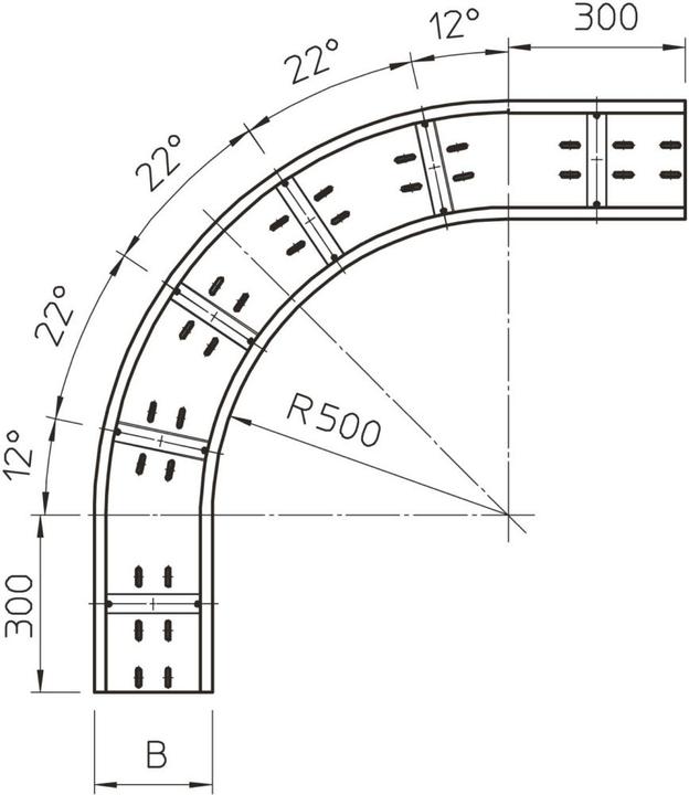 Actual product image OBO Bettermann OBO WRB90163FS Bend 90Â° 160X300mm