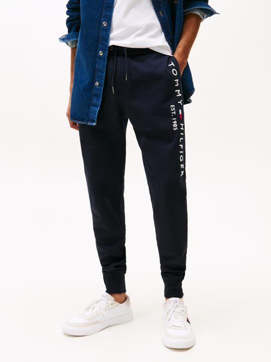 Productafbeelding Tommy Hilfiger Heren Tommy Logo Sweatpants Katoenen Sweatpants, Blauw (Desert Sky), M (M)