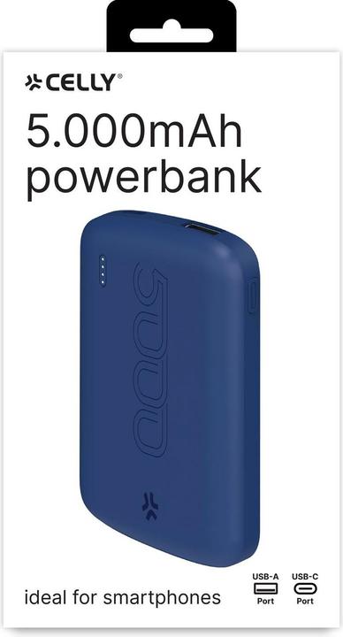 Actual product image Celly PBE5000EVO - Power Bank 5.000mAh (PBE EVO) (5000 mAh, 18.50 Wh)