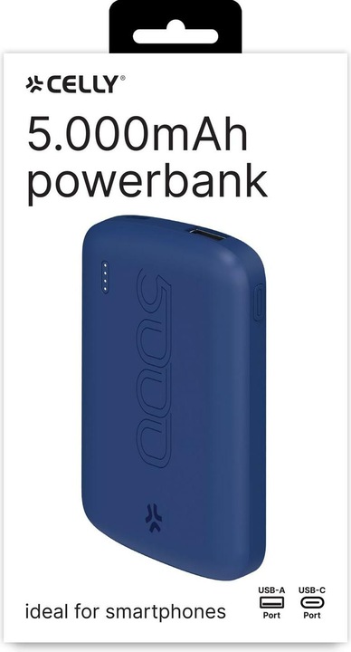 Immagine prodotto Celly PBE5000EVO - Power Bank 5.000mAh (PBE EVO) (5000 mAh)