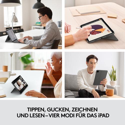 Actual product image Logitech Combo Touch - Grey - Us - Intnl (Eng. Int., Apple iPad Pro 11 2018, Apple iPad Pro 11 2020, Apple iPad Pro 11 2021, Apple iPad Pro 11 2022)
