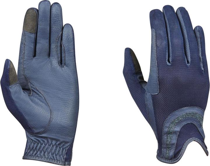 Produktbild Dublin Mesh Palm Ziegenleder Glitter Reithandschuhe (L)