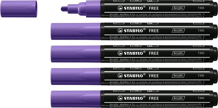 Produktbild STABILO FREE Acrylic Acrylmaker (Violett, 3 mm, 5 x)