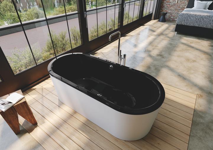 Actual product image Kaldewei Classic Duo Oval, free-standing bathtub, 170x75x42 cm, with apron exterior colour alpine wh (170 cm, 75 cm)
