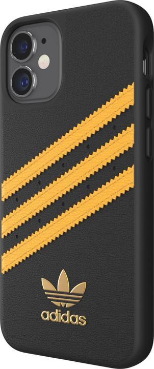 Immagine prodotto adidas Cover posteriore modellata PU iPhone 12 mini nero/giallo (Apple iPhone 12 mini)