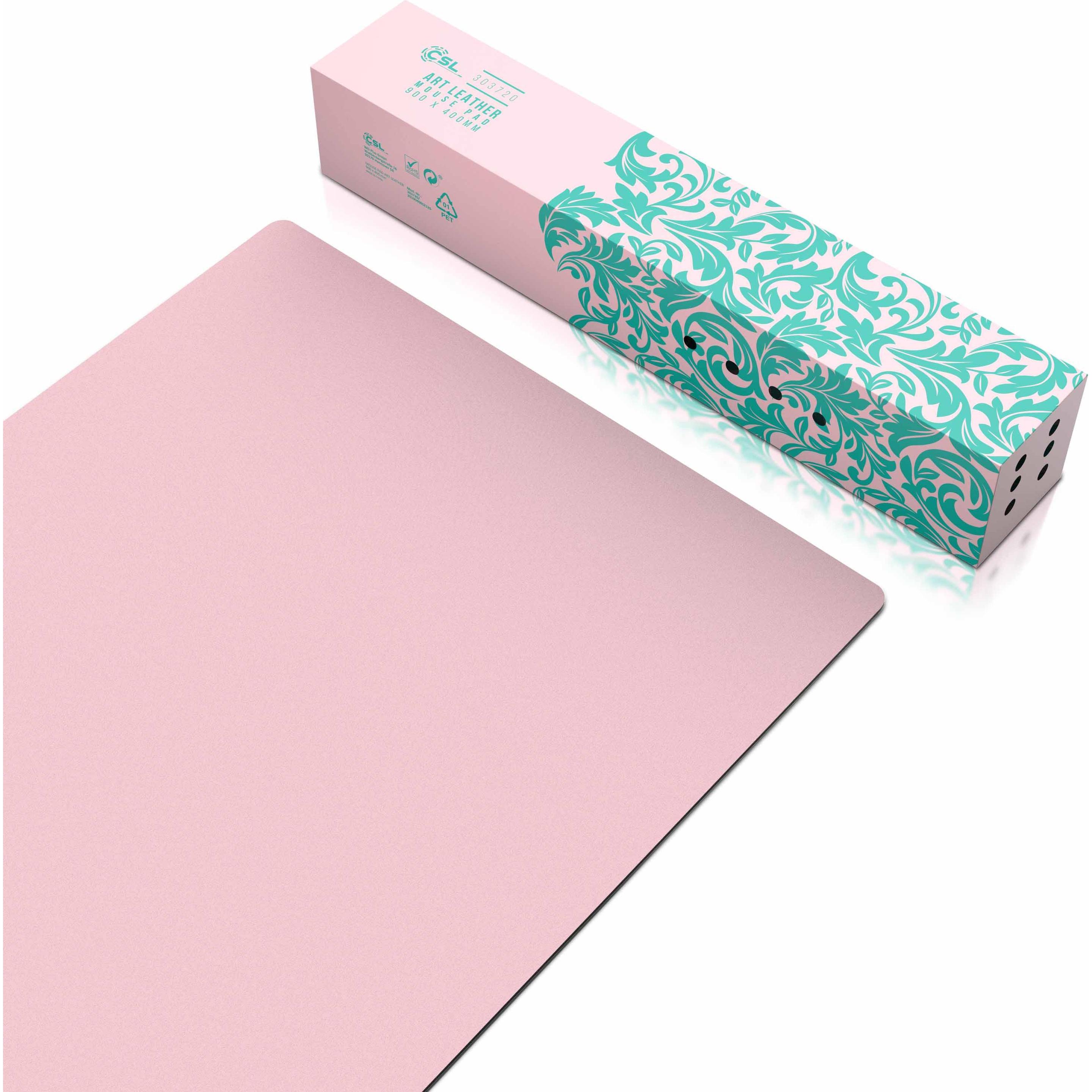 Thumbnail - CSL Mauspad, Mausmatte XXL, Elegante Leder Optik, Schreibtischunterlage 900 x 400 mm, rose (XXL), Mausmatte, Pink