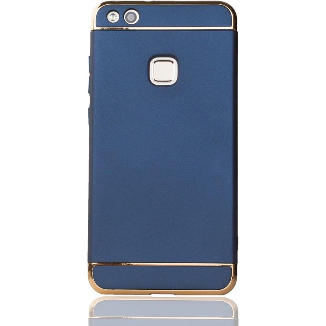 Thumbnail - König Design Handy Hülle Schutz Case für Huawei P10 Lite Bumper 3 in 1 Cover Chrom Etui Blau (Huawei P10 Lite), Smartpho...