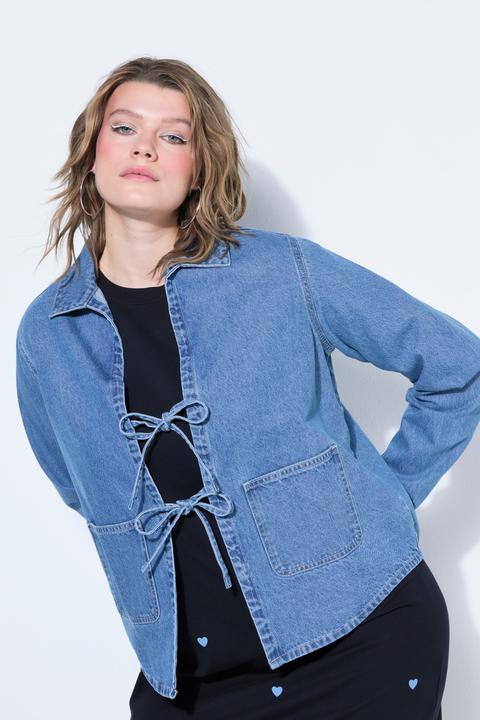 Immagine prodotto Studio Untold Giacca a camicia di jeans dal taglio oversize con allacciatura (42, 44)