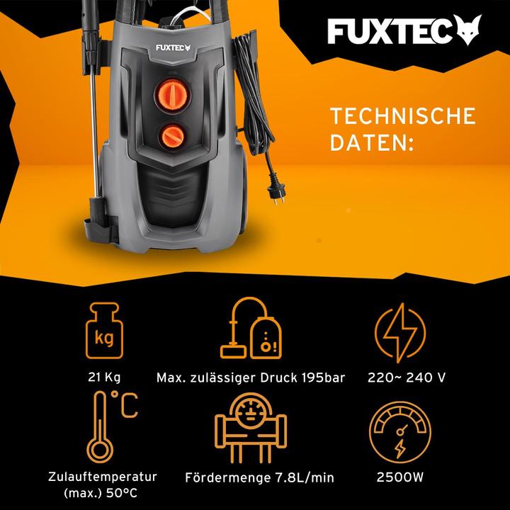 Actual product image Fuxtec Profi-Hochdruckreiniger FX-HDRP2500 (Electrical connection)