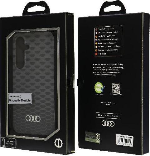 Actual product image Audi IML Stitching Pattern MagSafe Case S921 czarny/black hardcase AU-IMLM-Q5/D3-BK (Samsung Galaxy S24)