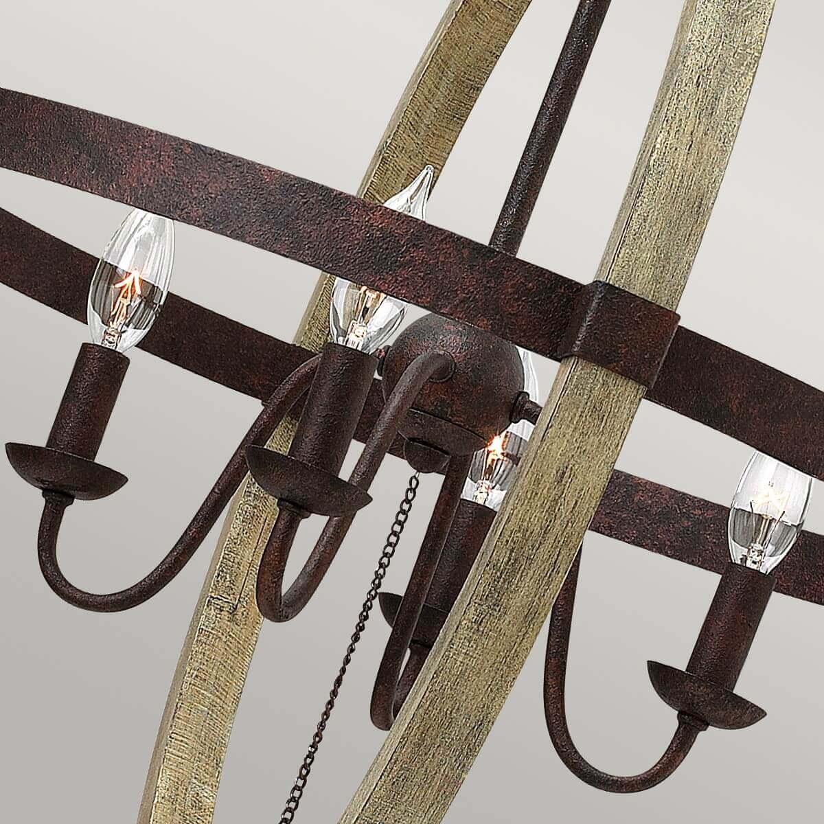 Thumbnail - Elstead Lighting, Kronleuchter, Middlefield Kronleuchter E14 4-fach Eisenrost (61 cm)