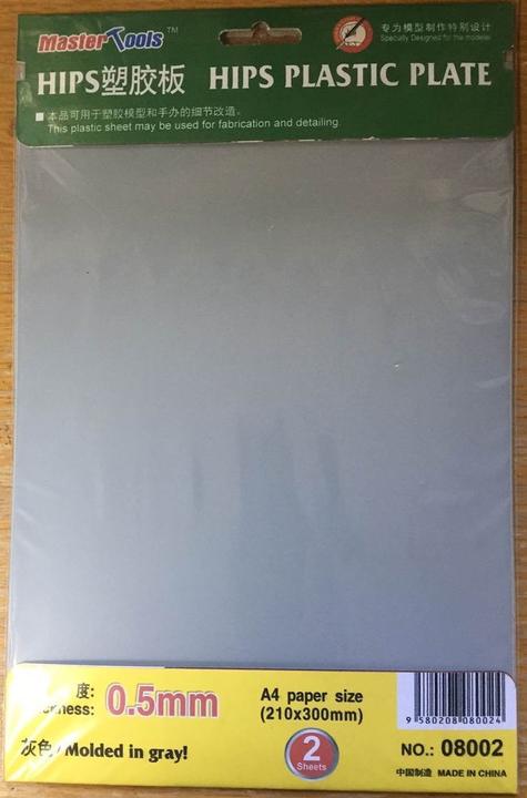 Master Tools HIPS 0,5mm plastic sheet(210mmx300mmx2pc