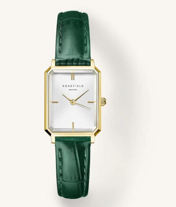 Image du produit Rosefield Montre Octagon XS White Emerald Leather Gold (Montre analogique)