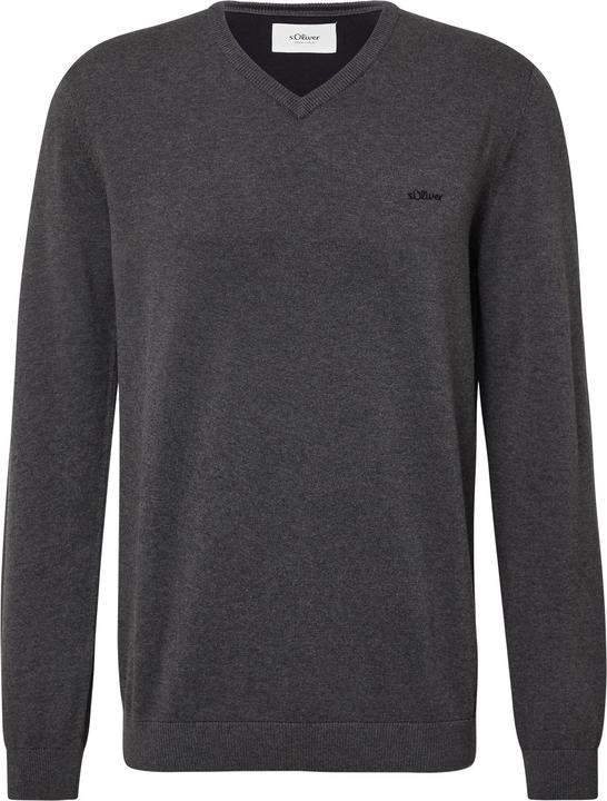 Produktbild s.Oliver Strickpullover Strickpullover mit Logo-Stickerei (S)