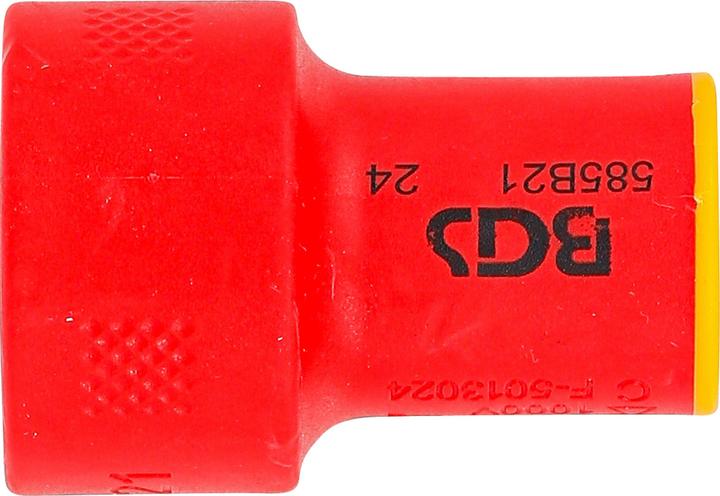 Immagine prodotto BGS VDE-Steckschlüssel-Einsatz Sechskant | Antrieb Innenvierkant 10 mm (3/8") | SW 21 mm (21 mm)
