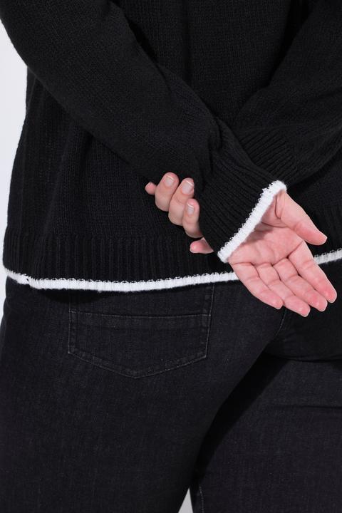 Immagine prodotto Miamoda Maglione con cuore ricamato e collo alto (42, 44)