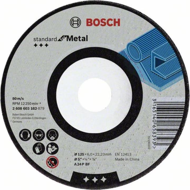 Immagine prodotto Bosch Professional Zubehör PRO Disco per smerigliare il metallo, 125 x 6 x 22,23 mm