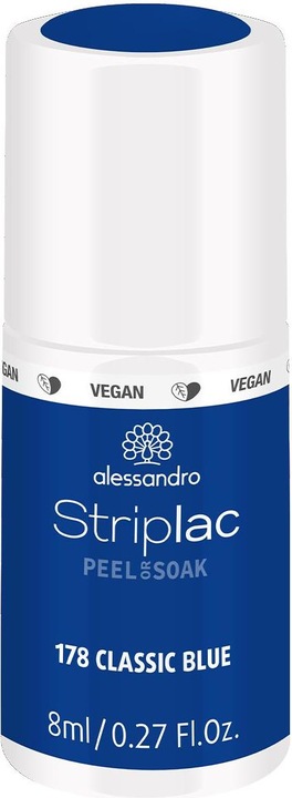 Immagine prodotto Alessandro Striplac Peel o Soak Classic blu 8 ml (178 Blu classico, Vernice UV gel)