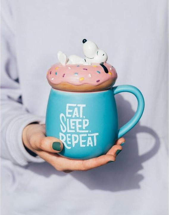 Actual product image NoName SNOOPY - Eat-Sleep-Repeat - Mug 3D + Couvercle - 500 ml (500 ml, 1 x)