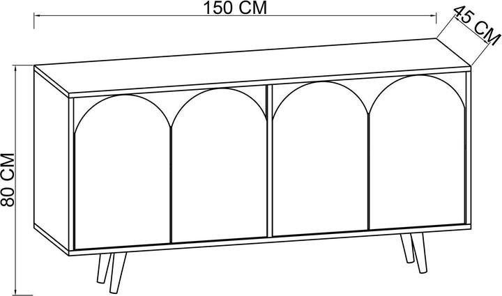 Image du produit Homitis Venezia 150 Console (150 x 45 x 80 cm)