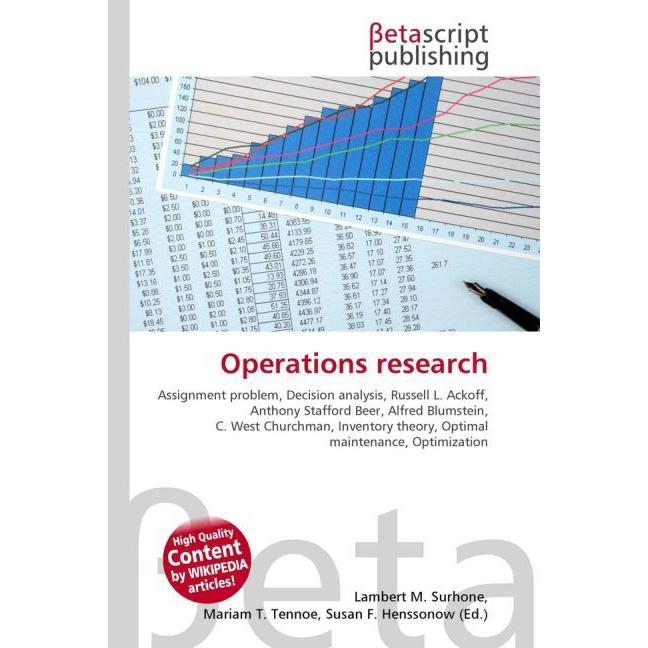 Operations research, Fachbücher von Lambert M. Surhone, Miriam T. Timpledon, Susan F. Marseken