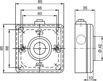 Produktbild Dormakaba Elektromagnet EM 500 A 24V AC/DC Edelstahl-Design f.Aufputz-Wandmontage (Objekttür, Indoor)