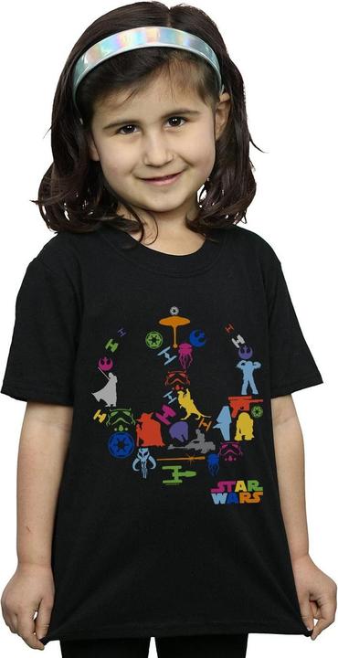 Immagine prodotto Star Wars Silhouette Collage Maglietta Ragazze (116)