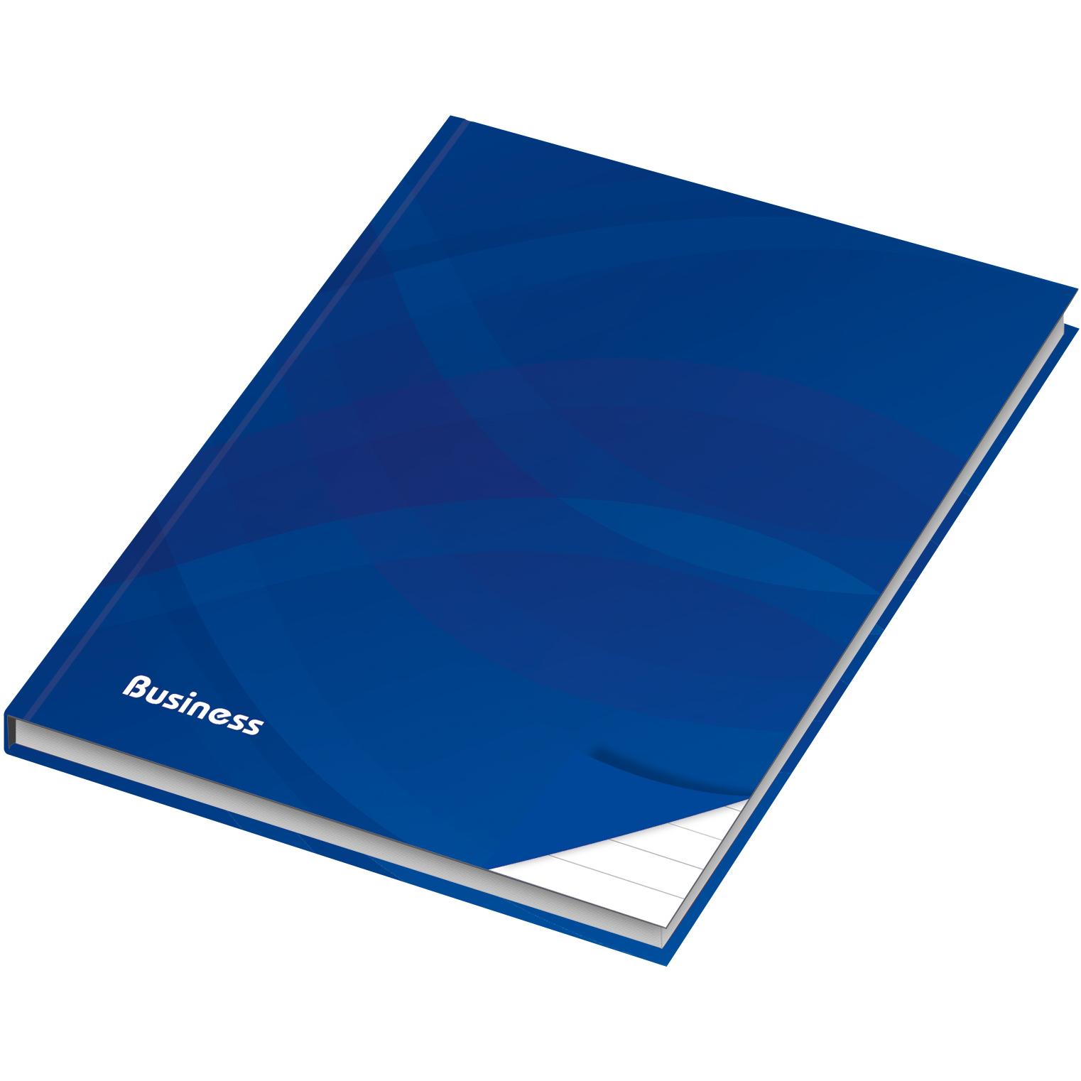 Rnk, Heft + Block, Kladde Business DIN A6 liniert blau Hardcover 96 Bl. (A6, Liniert, Harter Einband)