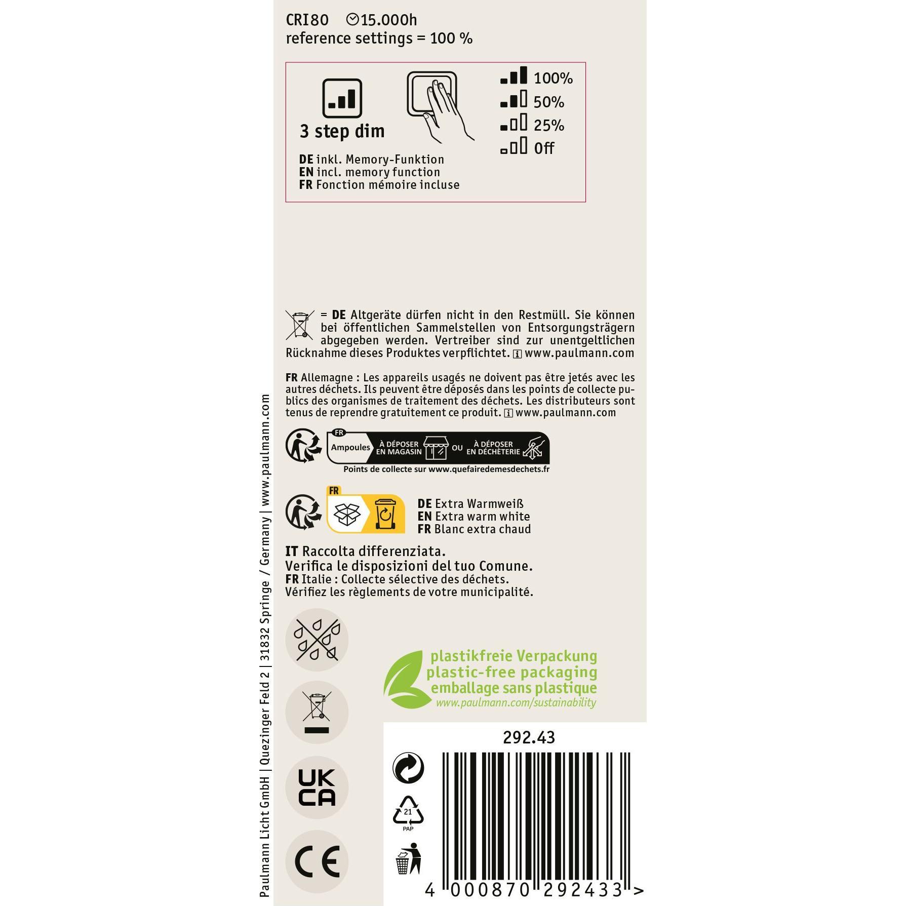 Thumbnail - Paulmann, Leuchtmittel, Rustic Shine Kolben (E27, 4 W, 170 lm, 1 x)