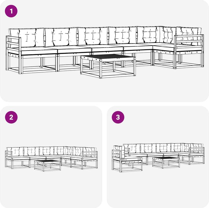 Produktbild vidaXL Outdoor-Sofa