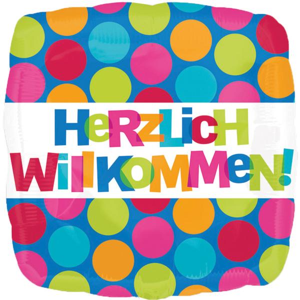 Produktbild Amscan Herzlich Willkommen Ballon (5x)