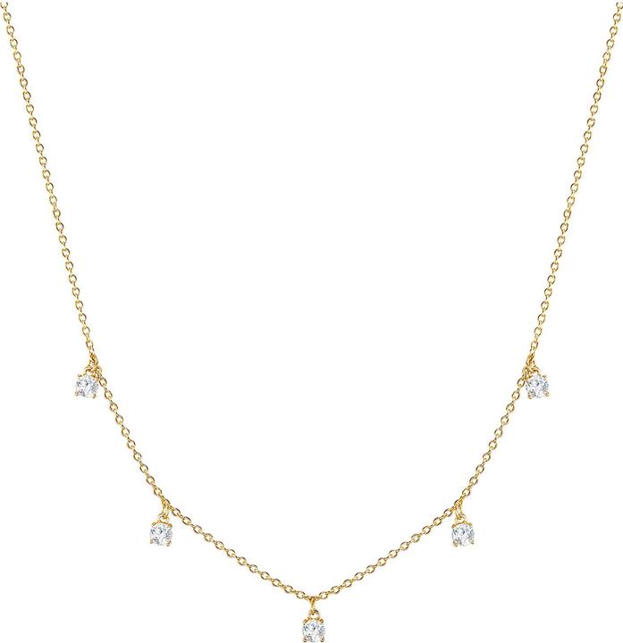 Immagine prodotto Glanzstücke München Donna 5 zirconi argento sterling zirconi oro giallo 40,0 cm di base + 5,0 cm di estensione... (Argento, 40 - 45 cm)