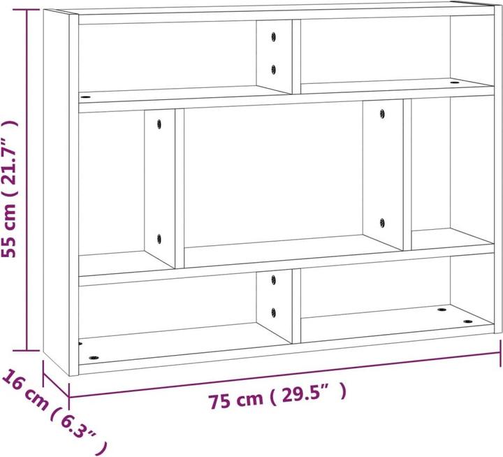 Immagine prodotto vidaXL Wandregal (75 x 16 x 55 cm)