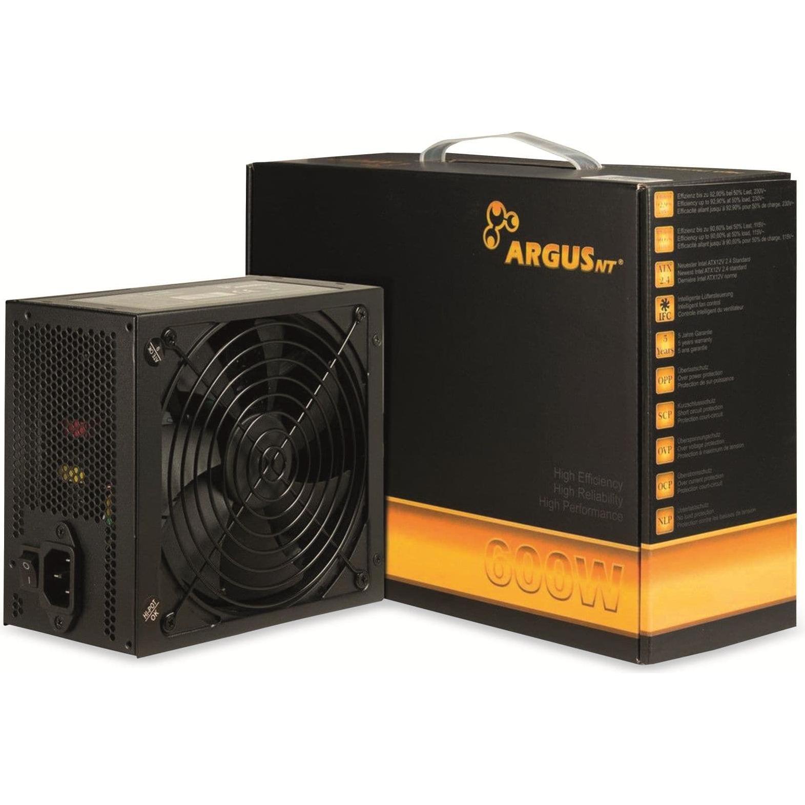Intertech Argus (600 W), PC Netzteil, Schwarz
