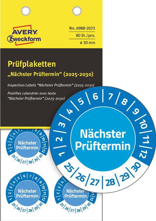 Image du produit Avery Plaquettes de contrôle