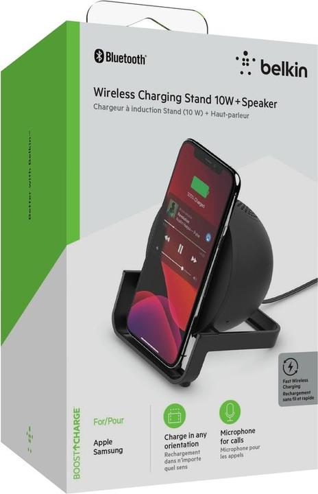Produktbild Belkin BoostCharge 3-in-1 Wireless Charger + Ständer + Lautsprecher (10 W)