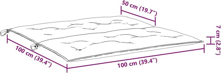 Actual product image VidaXL Henryk (100 x 50 x 7 cm)