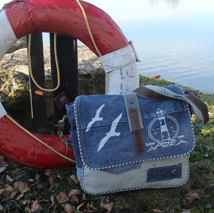 Produktbild Sunsa Jeanstasche Schultertasche Handtasche Schule Upcycling No.54