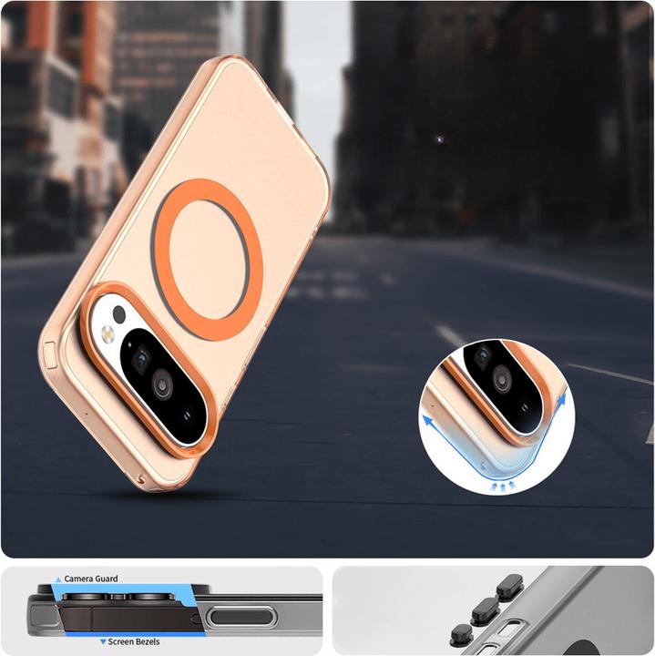 Actual product image Cover-Discount Google Pixel 10 / 10 Pro - Acryl-Handyhülle mit Magnet und Farbakzent (Google Pixel 10 Pro, Google Pixel 10)