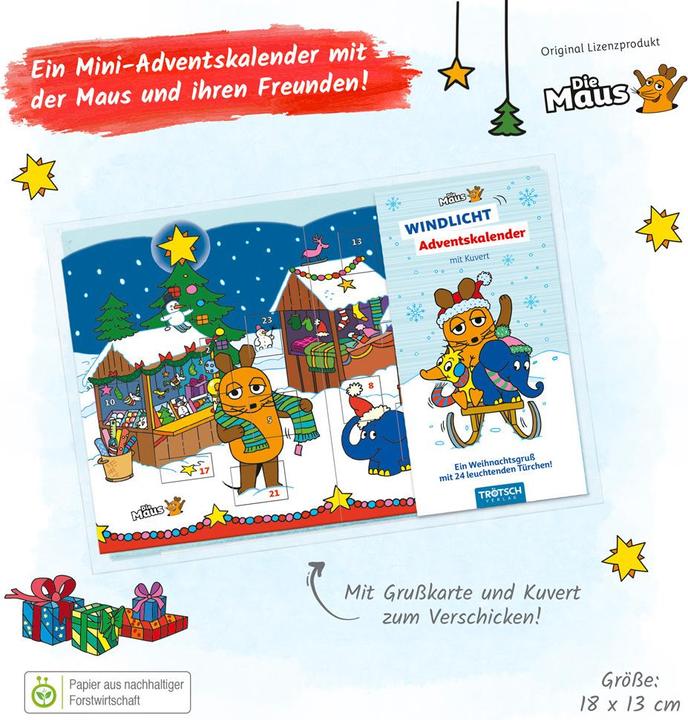 Produktbild Die Maus Windlicht Adventskalen
