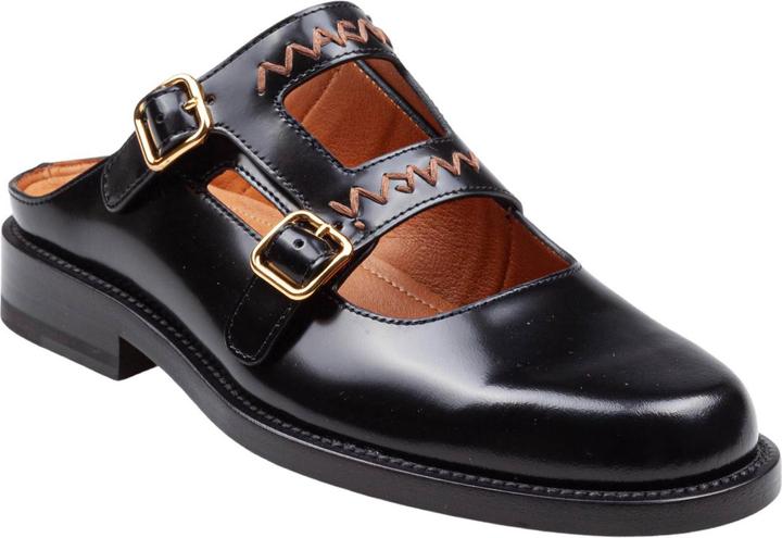 Immagine prodotto Marni moccasin sabot in brushed leather color black (39)