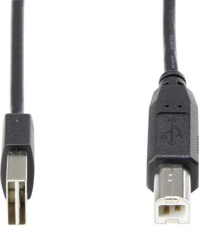 Produktbild Renkforce USB 2 A/B Anschlusskabel 1.8 m mit Wende-Stecker - Kabel nie wieder falsch herum einstecken (1.80 m, USB 2.0, 2.50 W)