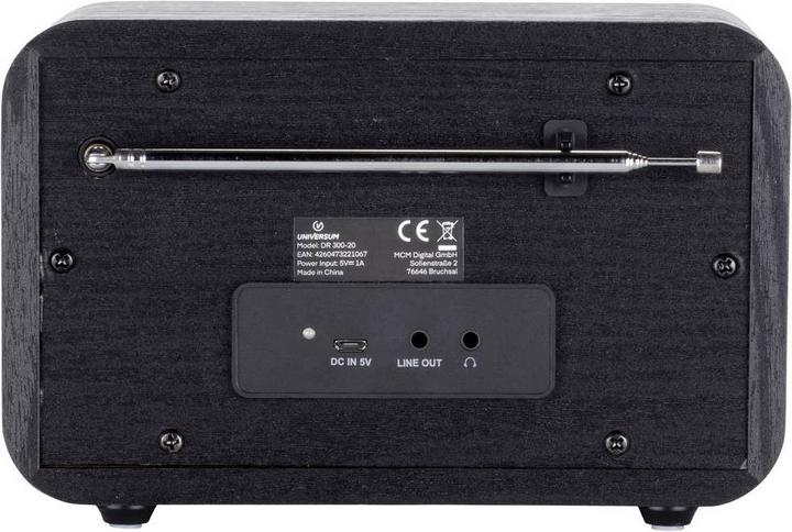 Produktbild DR 300-20 Tischradio DAB+, UKW Bluetooth®, DAB+, UKW wiederaufladbar Schwarz (DAB+, FM, Bluetooth)