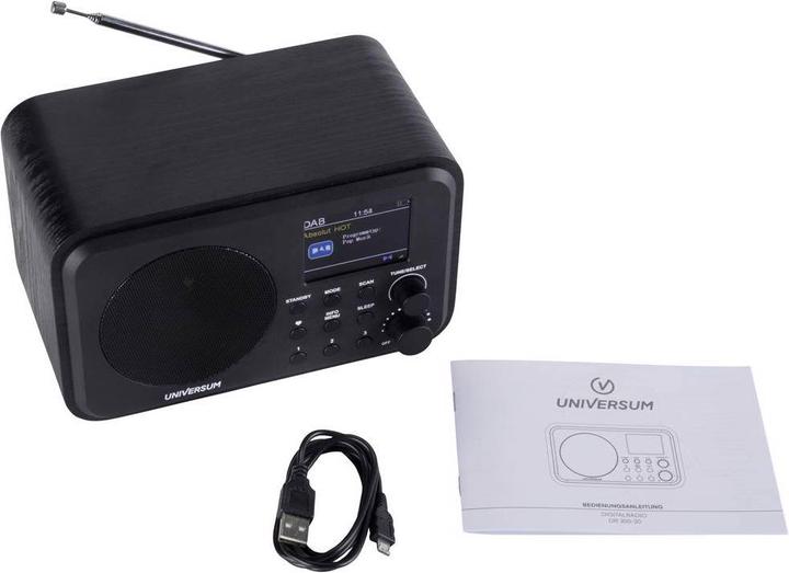 Produktbild DR 300-20 Tischradio DAB+, UKW Bluetooth®, DAB+, UKW wiederaufladbar Schwarz (DAB+, FM, Bluetooth)