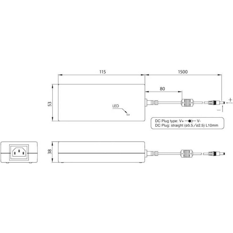 Thumbnail - Bicker Elektronik Tischnetzteil, Festspannung Elektronik BET-0612 12 V/DC 5 A 60 W (60 W), Notebook Netzteil