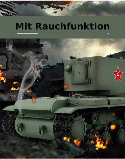 Immagine prodotto Es-toys Carro armato RC "Russian KV-2" Heng Long 1:16 con fumo e suoni -2,4Ghz V7.0 (RTR pronto all'uso)